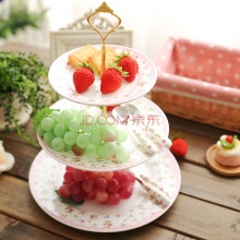 Jaka Mrs. Butterfly embossed ceramic layered Fruit Plate Snack Plate Double-layer Three-layer variety of options