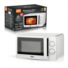 Auto Cook & Reheat Retro 20L Small Countertop Microwave Oven With Glass Turntable