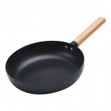 En-012 Enzo Iron Shallow Frying Pan Iron Wok Pan 26cm Made in China