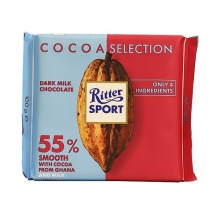 RITTER SPORT DARK MILK CHOCOLATE 100G