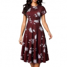 Women Ladies Long Print Flower Maxi Party Summer Mini Dress Lady Elegant Bridesmaid Casual Dresses