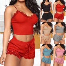 Women Night Sleep Dress Lace Nighties Sling Underwear Embroidery Solid Lingerie V-Neck Sexy Night dress