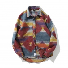 Tie Dye Shirts Men Fashion Snap Button Long Sleeve Casual Dress Shirt Street wear Male Hip Hop Shirts Tops Coats